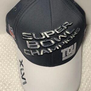 NFL New York Giants Reebok Gray and White Super Bowl Champions Cap NWTS